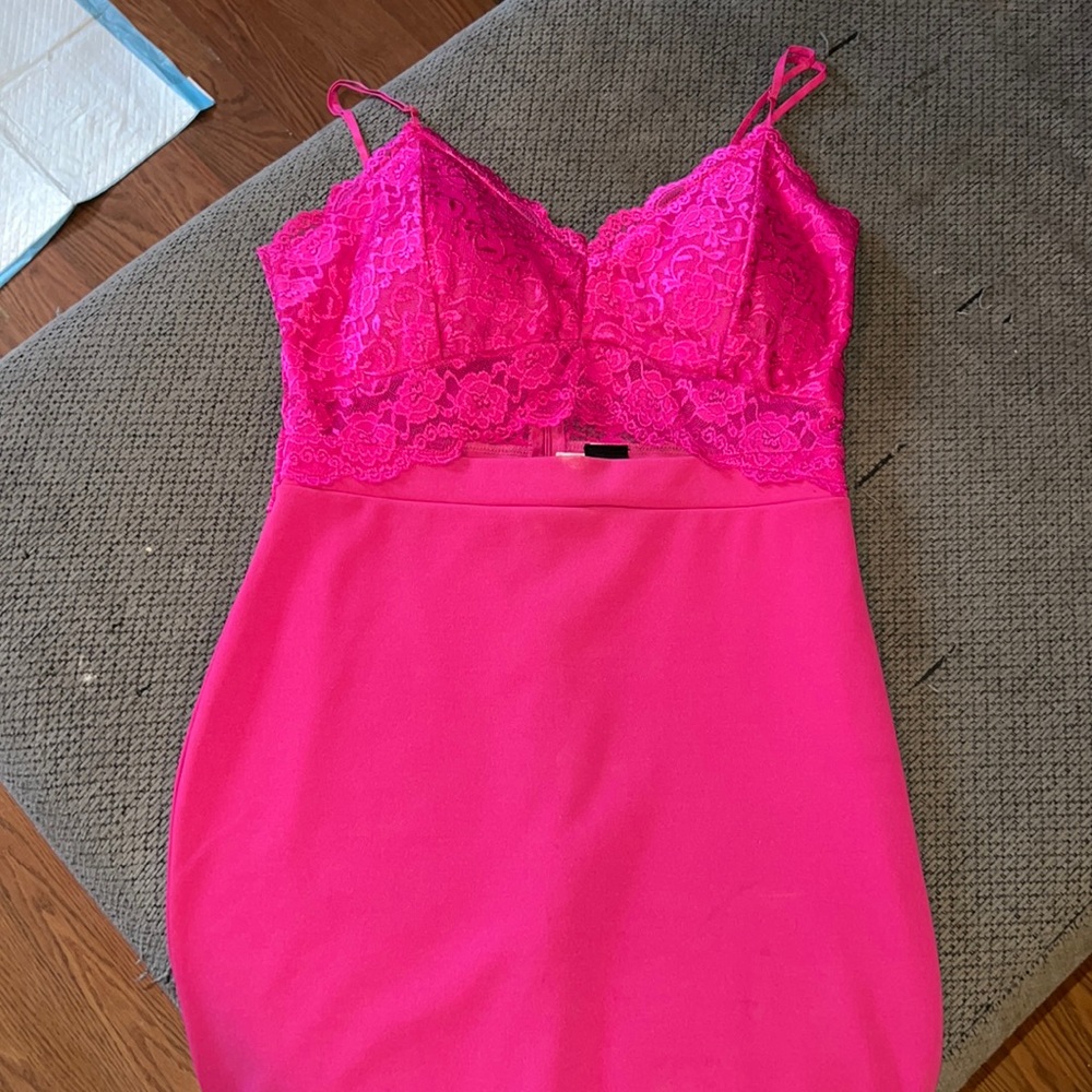 O’Delilah bodycon dress. Worn once to hoco for like 1 hour paid $30 asking $10